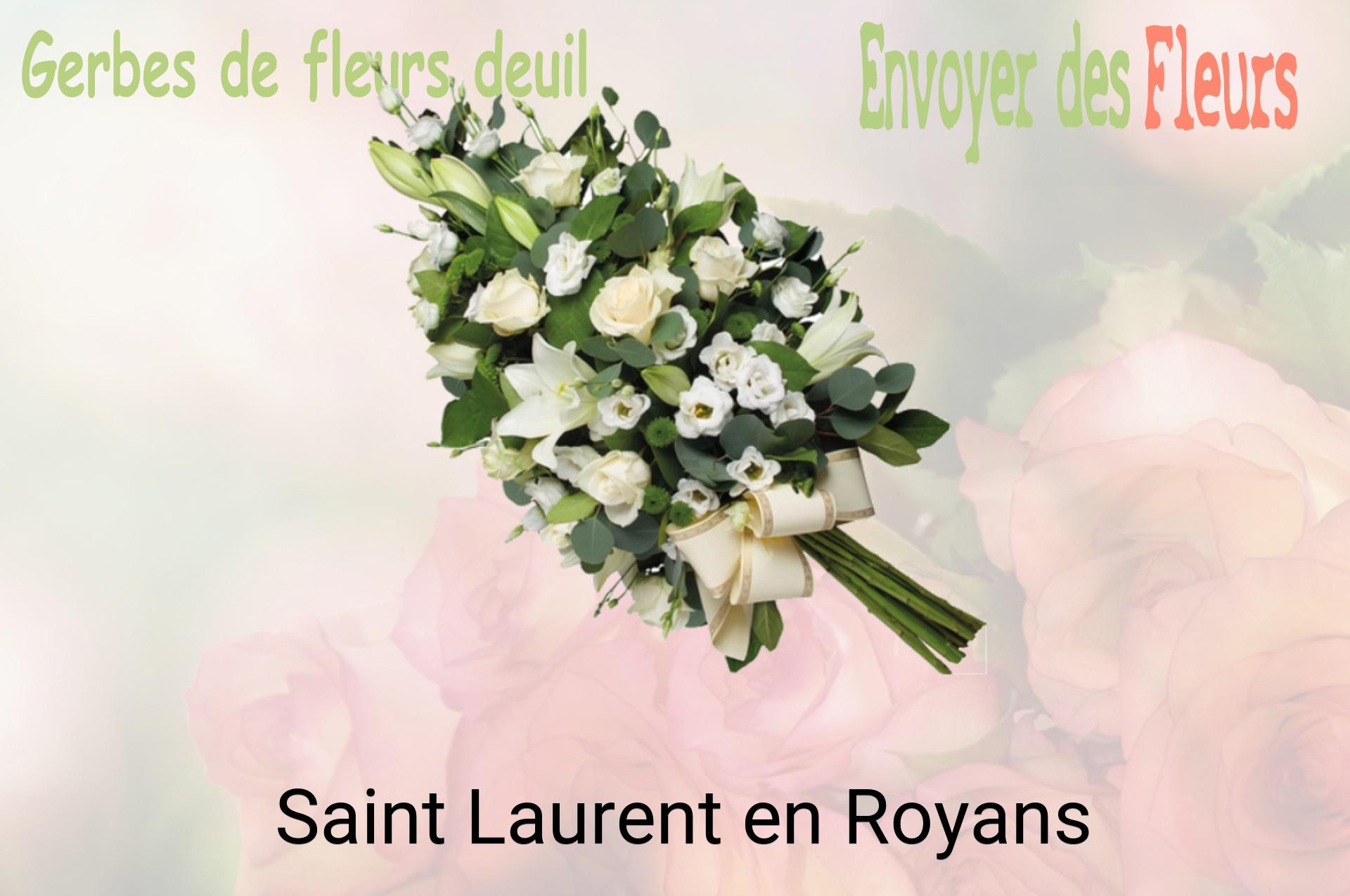 Gerbe de fleurs de deuil livrée à Saint-Laurent-en-Royans